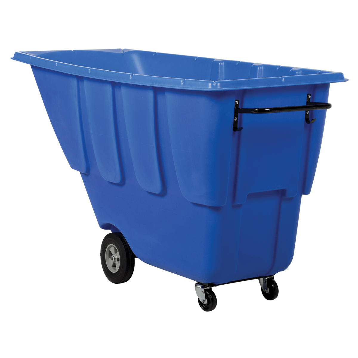 Vestil Plastic Light Duty Tilt Truck 1 Cubic Yard 850 Lb. Capacity Blue TDT-100-LD-BLUE