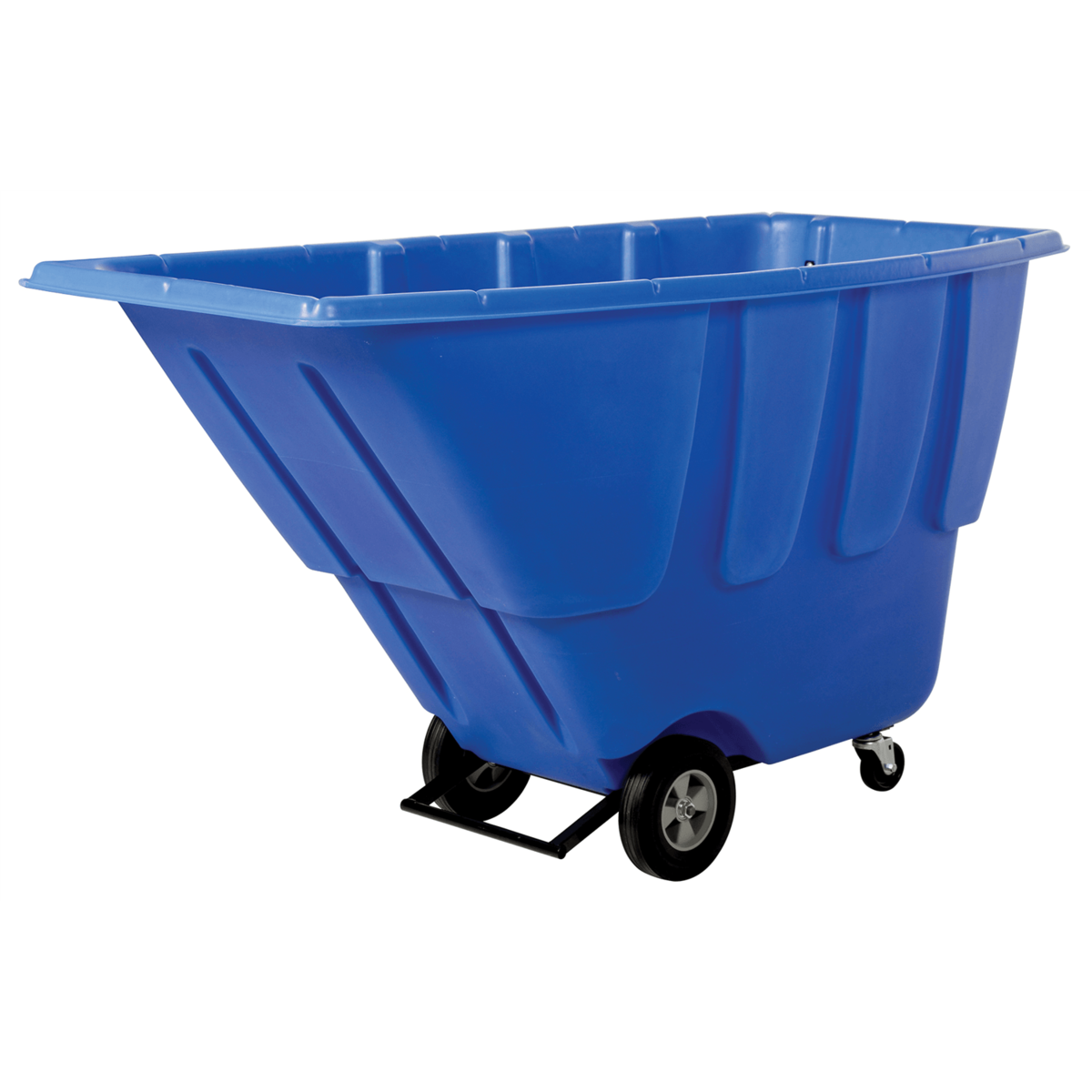 Vestil Plastic Light Duty Tilt Truck 1 Cubic Yard 850 Lb. Capacity Blue TDT-100-LD-BLUE