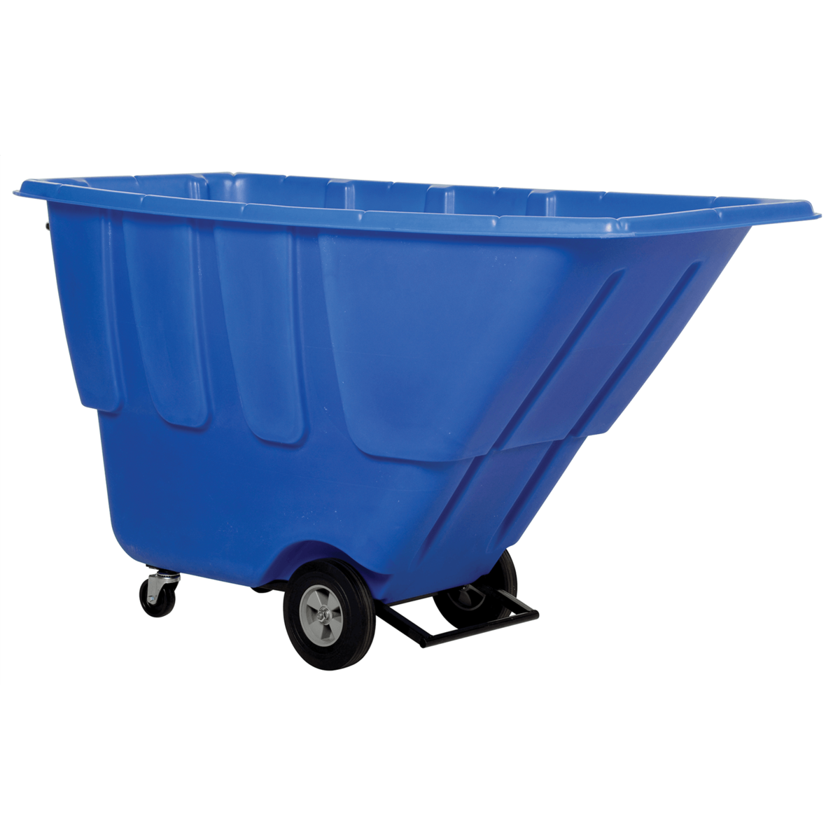 Vestil Plastic Medium Duty Tilt Truck 1 Cubic Yard 1250 Lb. Capacity Blue TDT-100-MD-BLUE