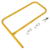 Vestil Steel Pipe Safety Railing Gate P-Shaped 36 In. x 36 in. Yellow VDKR-G3