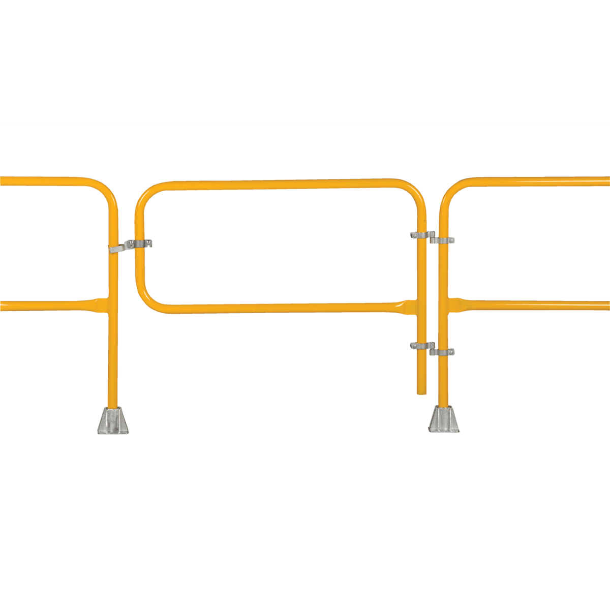 Vestil Steel Pipe Safety Railing Gate P-Shaped 48 In. x 36 In. Yellow VDKR-G4
