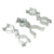 Vestil Steel Hinged Connectors for Pipe Safety Railing Silver VDKR-CON