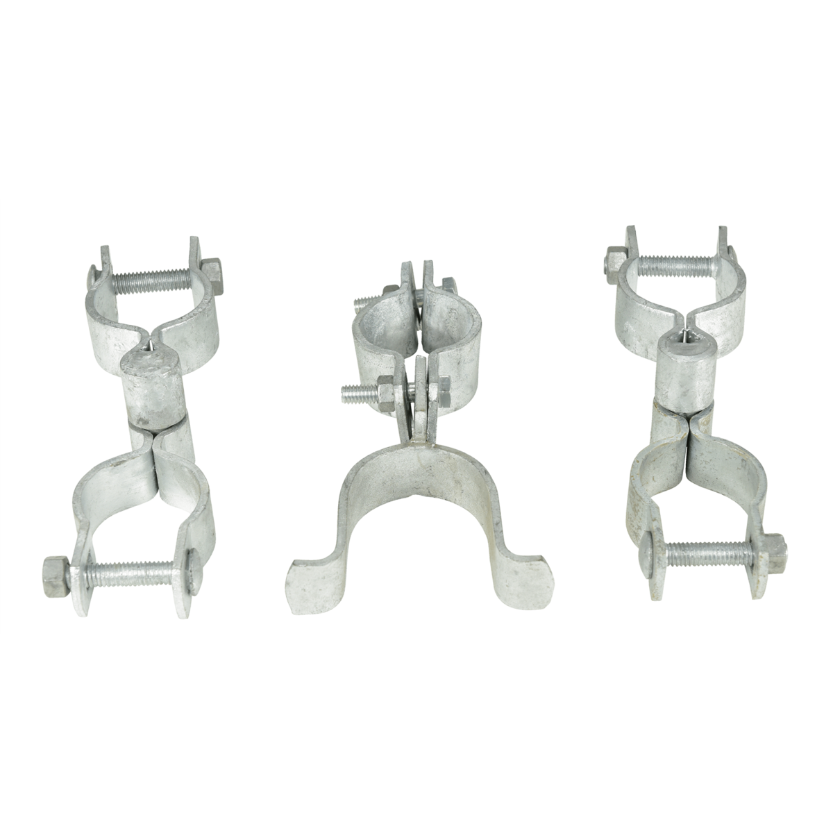 Vestil Steel Hinged Connectors for Pipe Safety Railing Silver VDKR-CON