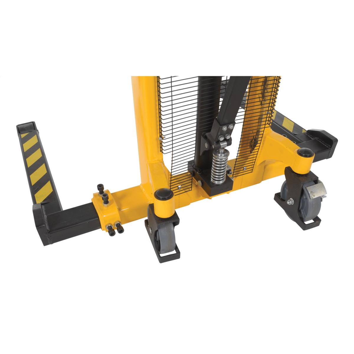 Vestil Steel Manual Stacker Adjustable Forks/Legs 2,000 Lb. Capacity Yellow VHPS-2000-AA