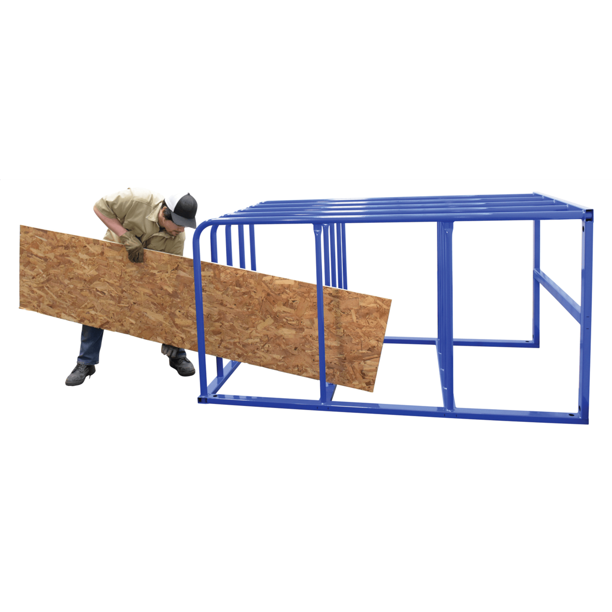 Vestil Welded Steel Standard Sheet Rack 50 x 84 x 44 1,500 Lb. Capacity Blue VSSR-15