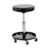 Vestil Ergonomic Foamed Polyurethane Assembly Worker Stool with Casters 300 Lb. Black/Silver WLPS-2