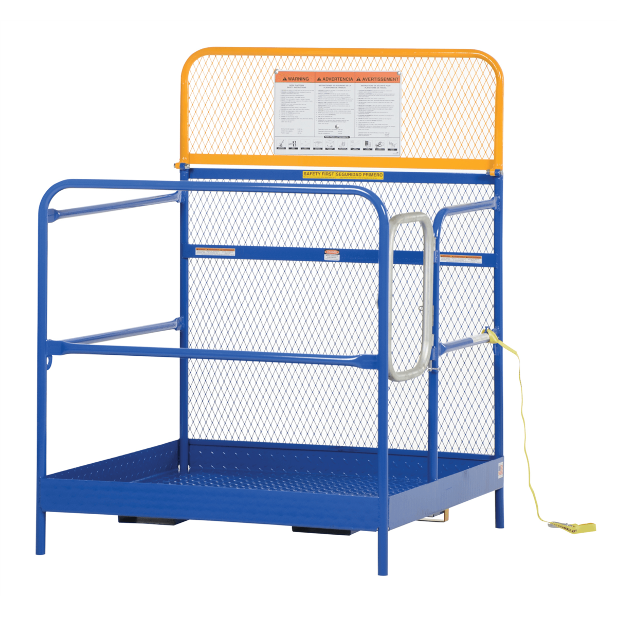 Vestil Steel Work Platform 48 x 48 1000 Lb. Capacity Blue WP-4848