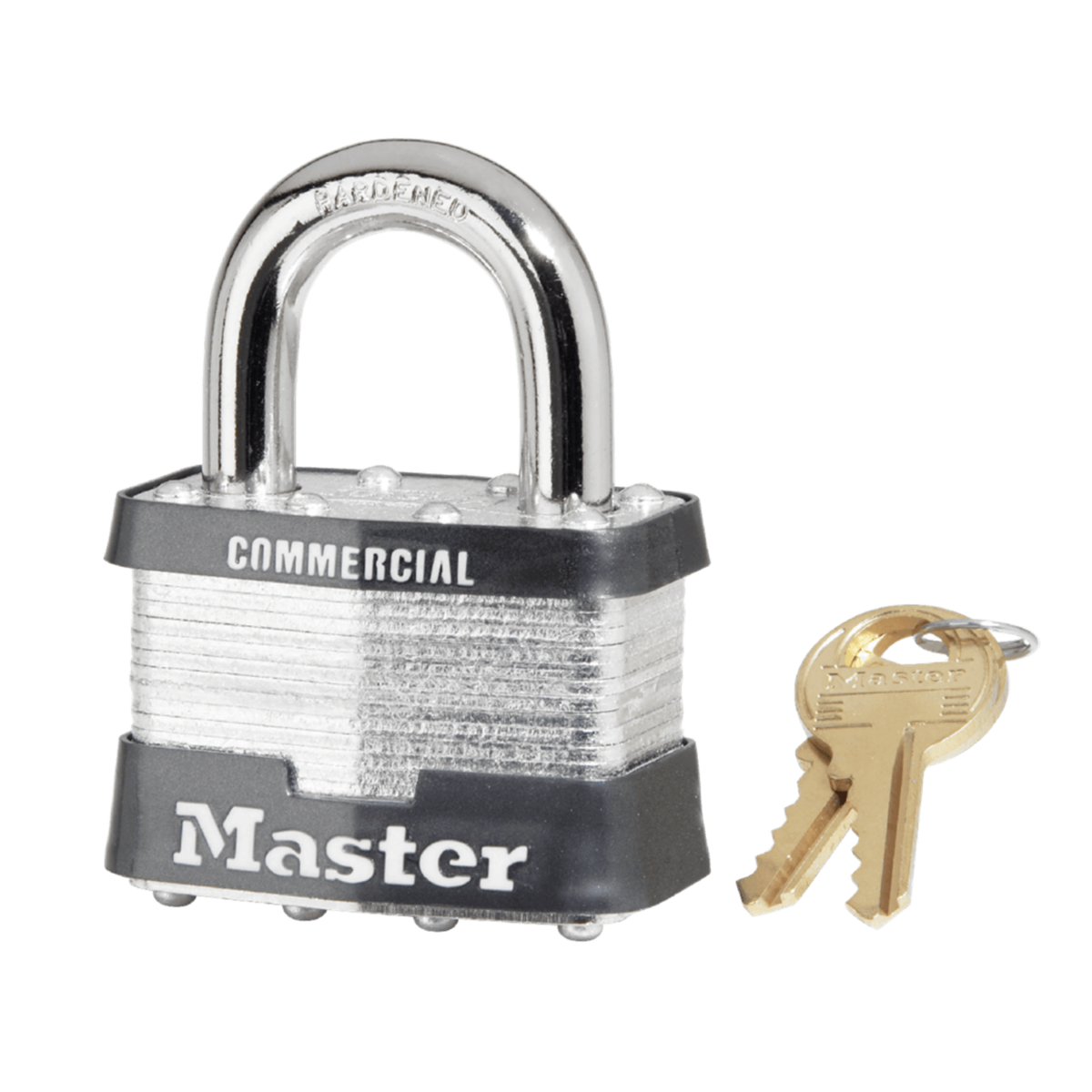 Master Lock® Commercial Laminated Steel Padlock, Master Keyed, 5MK