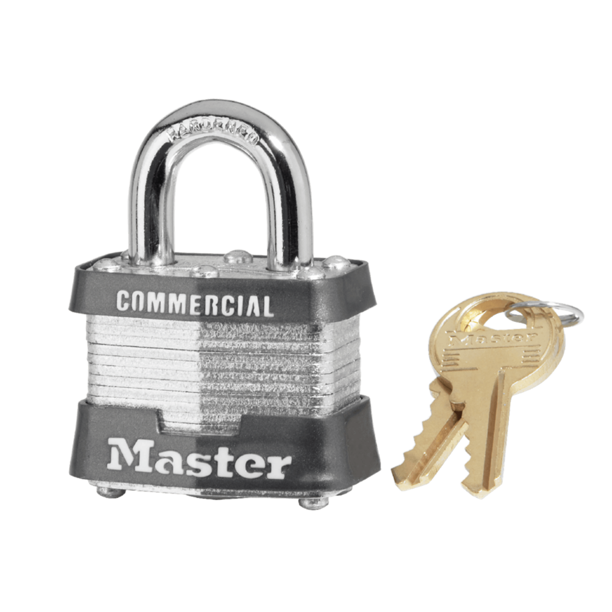 Master Lock® Commercial Laminated Steel Padlock, Master Keyed, 3MK