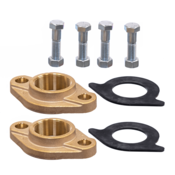 Lansdale Lead-free Brass Water Meter Flange Kit with 2 Flange, 2 Gasket, 4 Nuts & Bolts