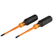 Klein® Tools Screwdriver Set, Slim-Tip Insulated Phillips and Cabinet Tips, 2-Piece