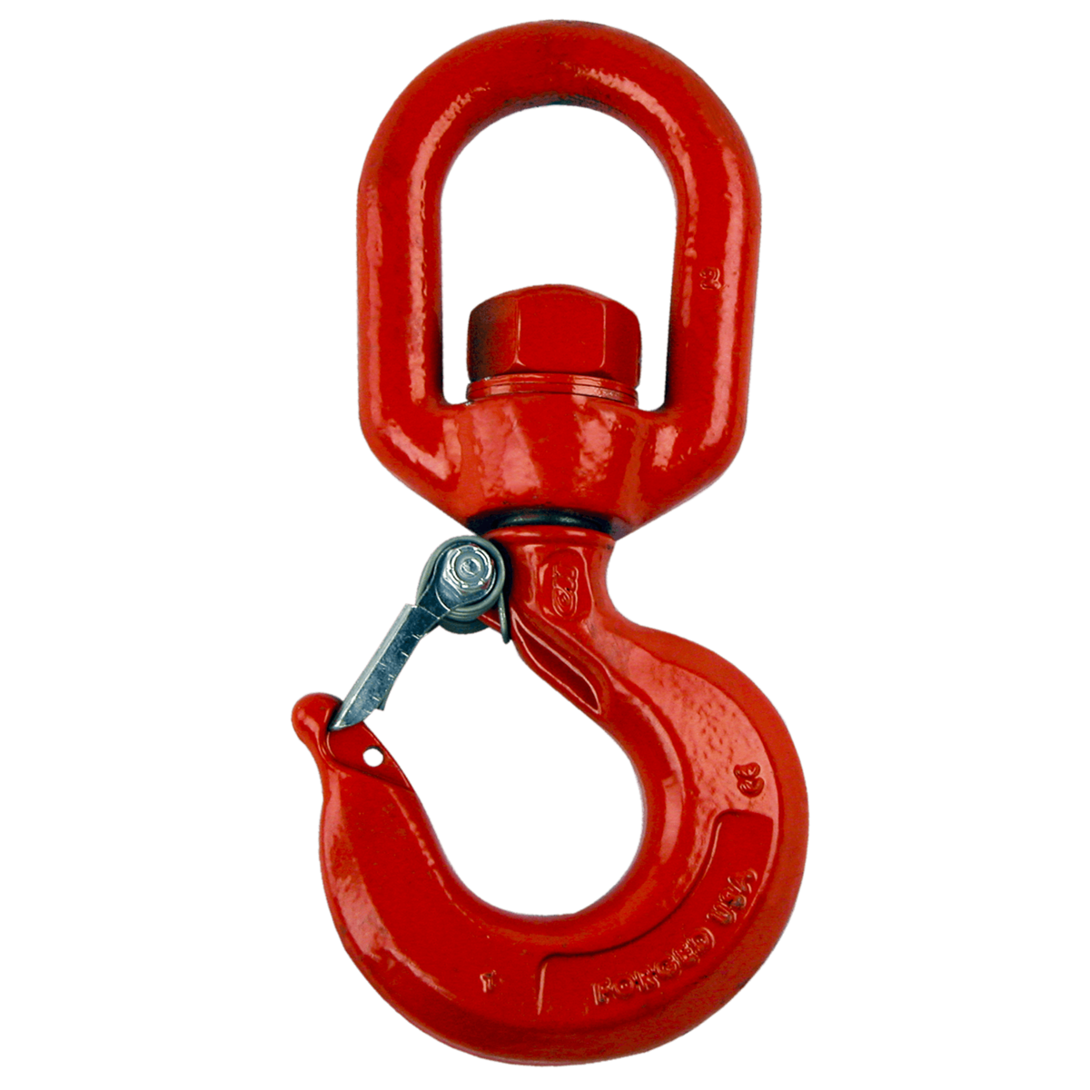 Lift All 7-Ton Swivel Hook With Latch, Import Alloy Hardware, 7ASHWLI