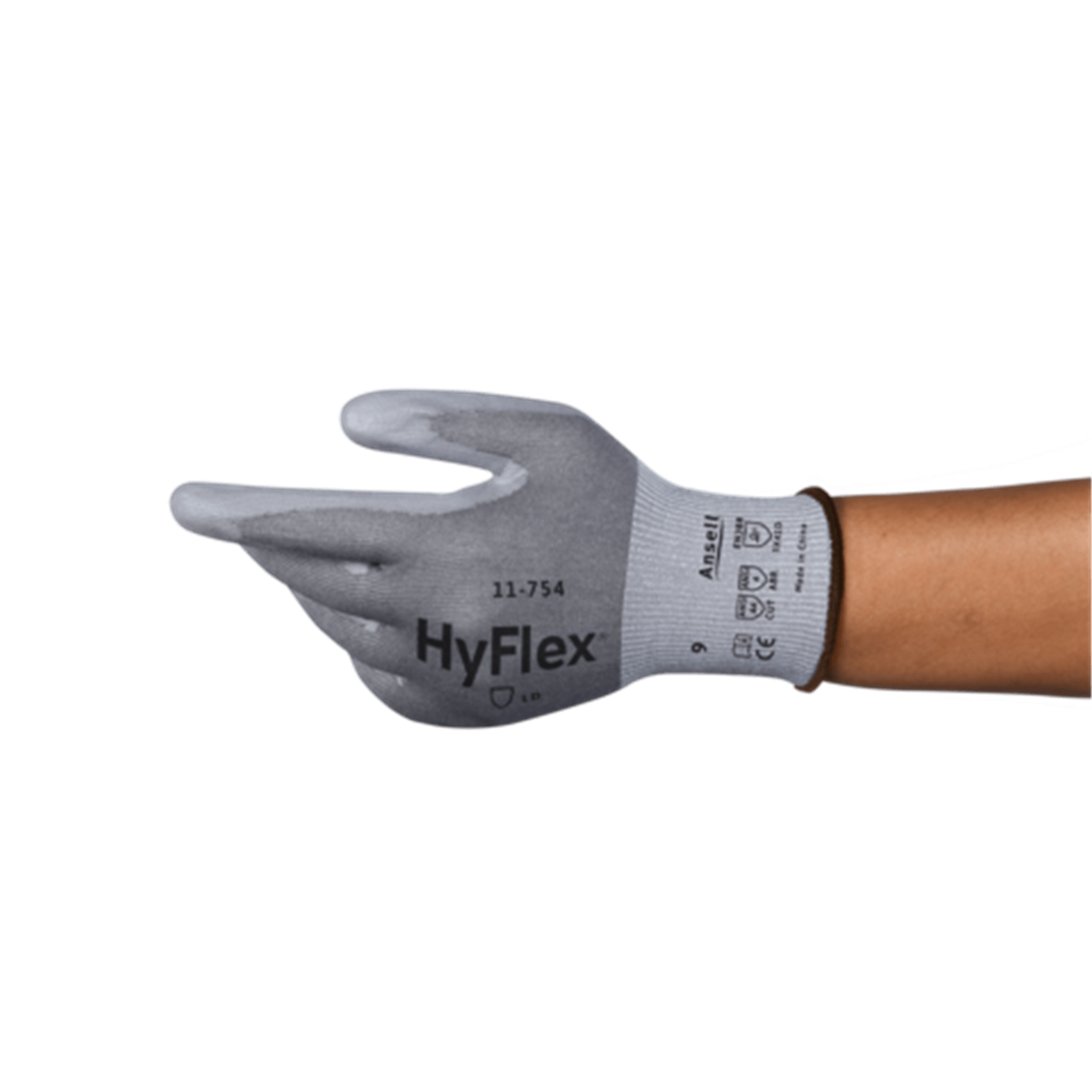 HyFlex 11-754 Cut-Resistant Gloves Cut Protection Level A4, Size XXL, Touchscreen Compatible