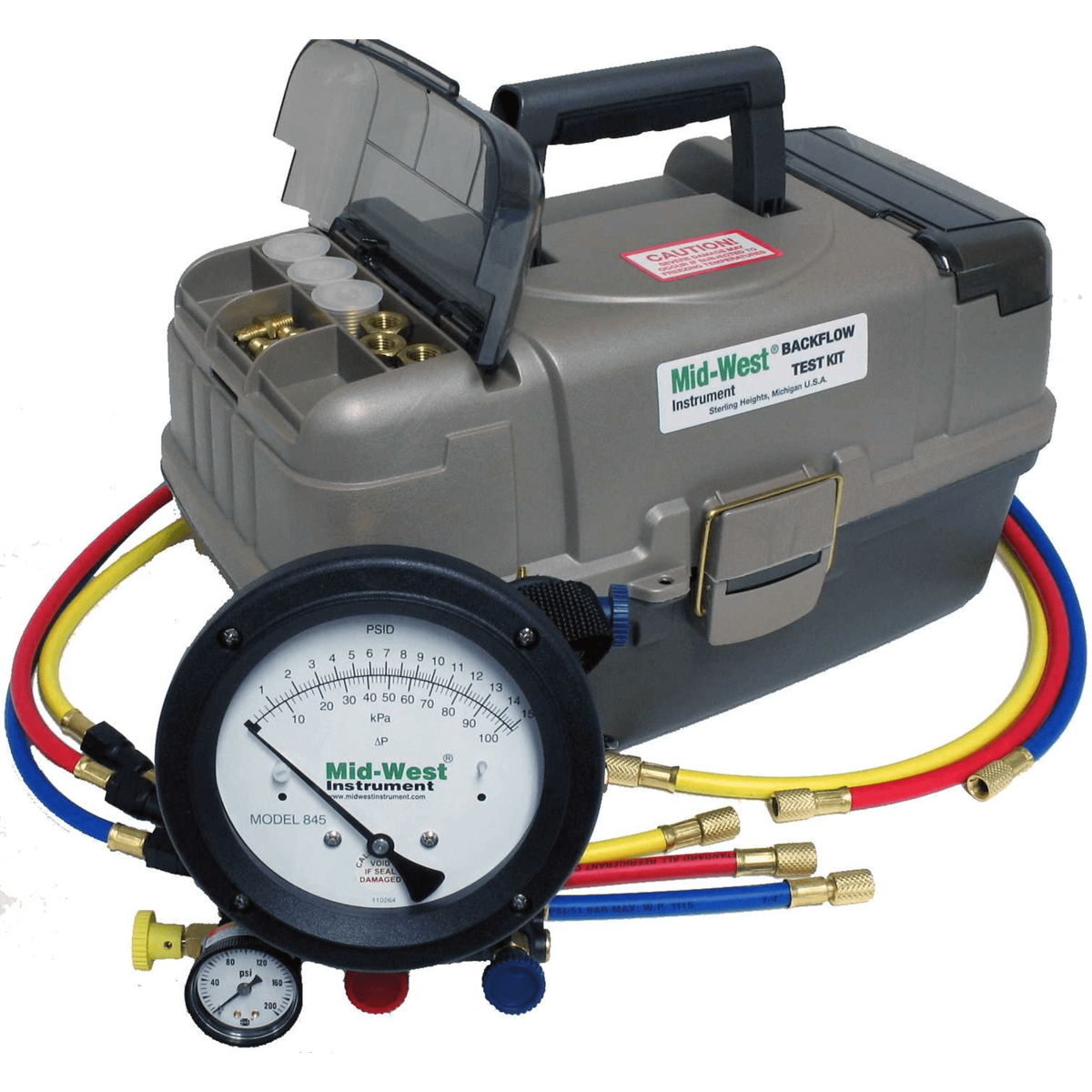 Mid-West Instrument 5-Valve Backflow Test Kit, 845-5