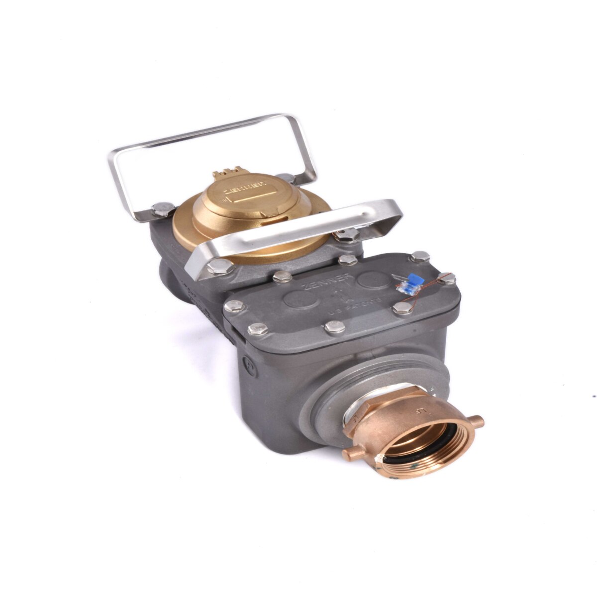 Zenner High-Performance Hydrant Meter w/ Out Gate Valve, 17"L, Gallons, FHZP25SUS