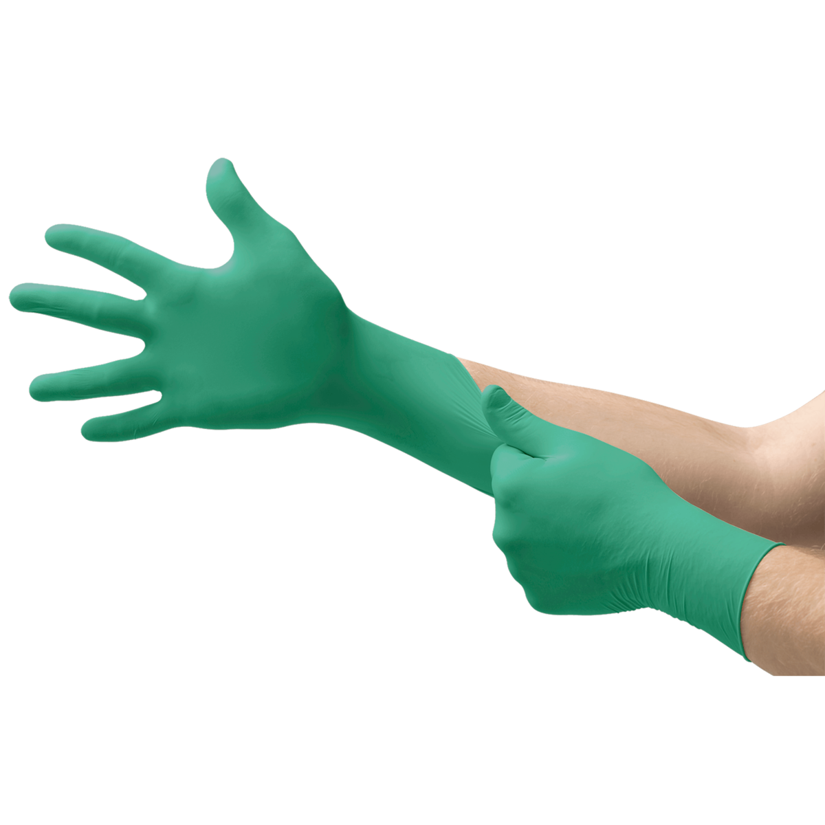 TouchNTuff 92-600 Disposable Nitrile Gloves for Chemical Splash Protection, Size M, Box of 100