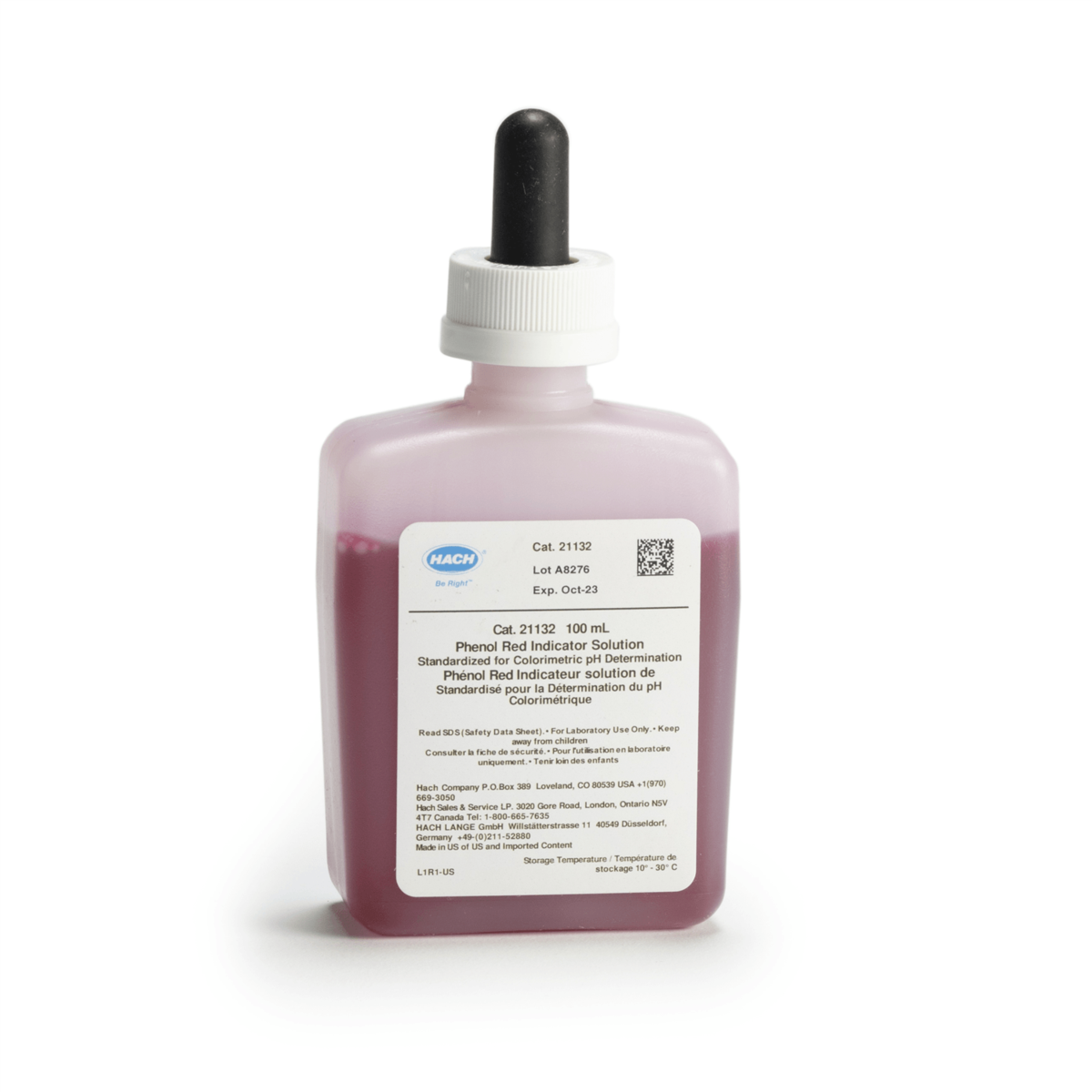 Hach Phenol Red Indicator Solution, 100 mL MDB, 21132