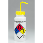 SP Bel-Art Safety-Labeled Wide-Mouth 500 mL Bleach Wash Bottle, Pack of 4