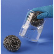 SP Bel-Art Cleanware Stainless Steel Sponge, 2.5" x 4", Pack of 2