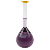 Vee Gee Volumetric Flask, Class A, Snap Cap, 1000 mL, Pack of 2