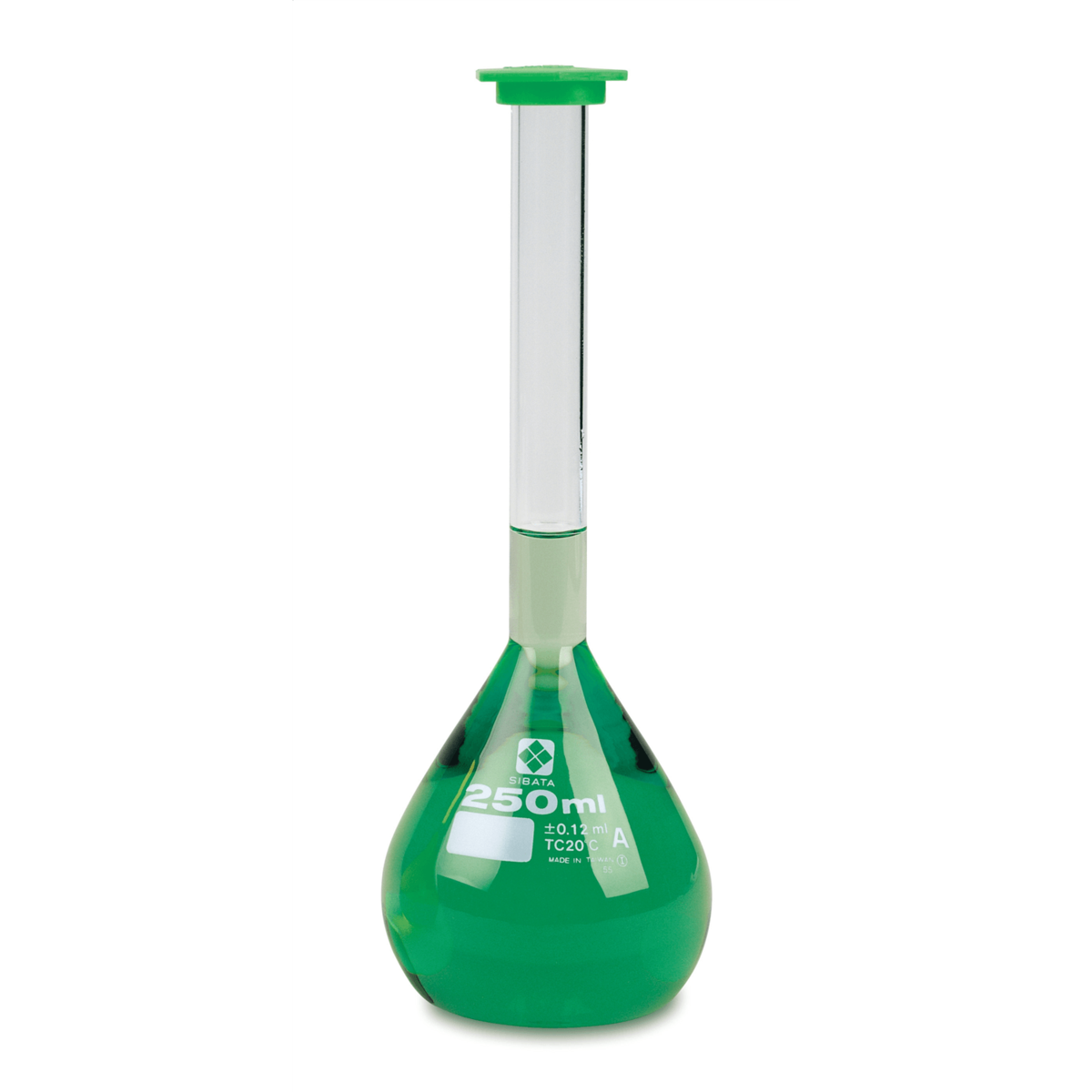 Vee Gee Volumetric Flask, Class A, Snap Cap, 250 mL, Pack of 4