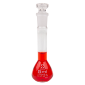 Vee Gee Volumetric Flask, Class A, Glass Stopper, 5 mL, Pack of 6