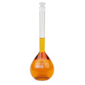Vee Gee Volumetric Flask, Class A, Glass Stopper, 500 mL, Pack of 2