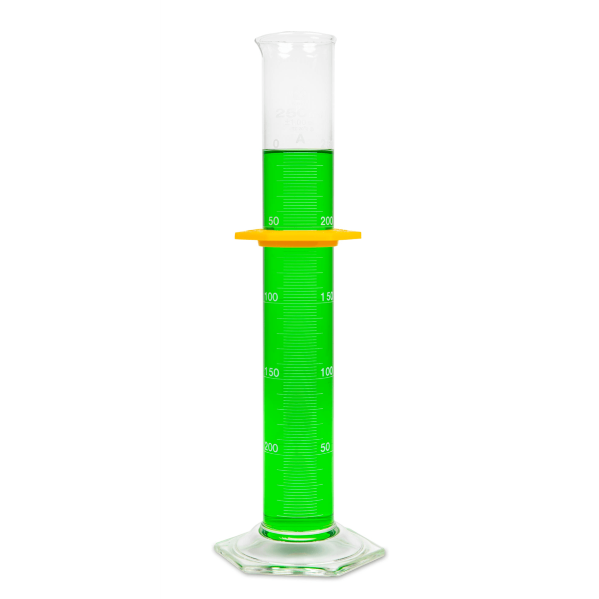 Vee Gee Graduated Cylinder, Class A, 250 mL, Pack of 4