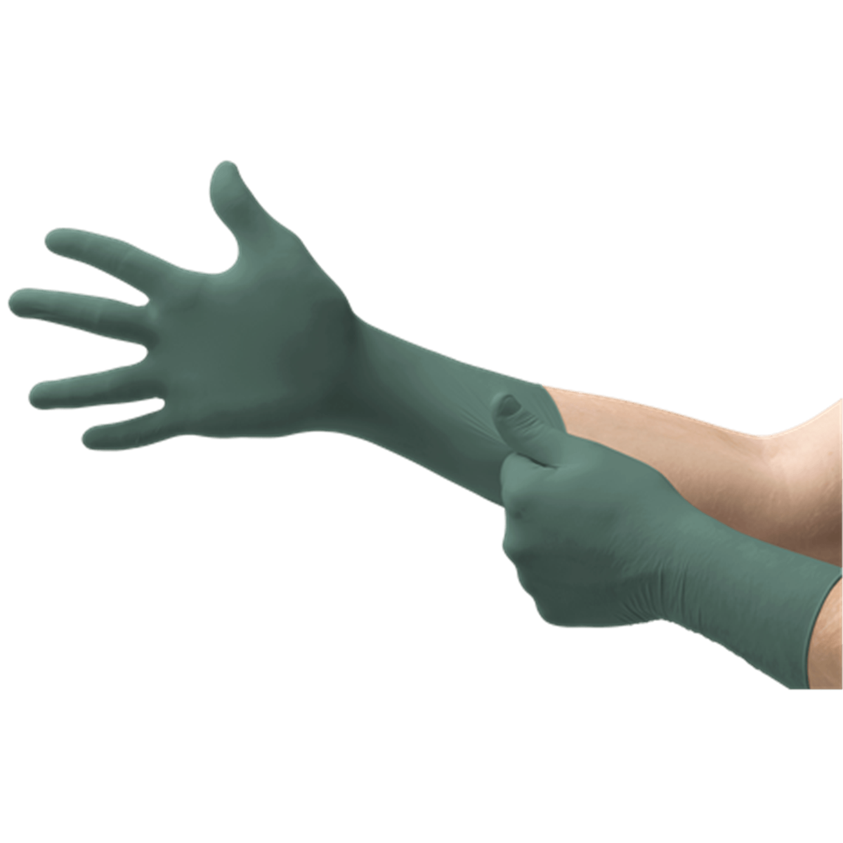 Microflex Dura Flock Flock-Lined Powder-Free Nitrile Gloves, Large, Box of 50