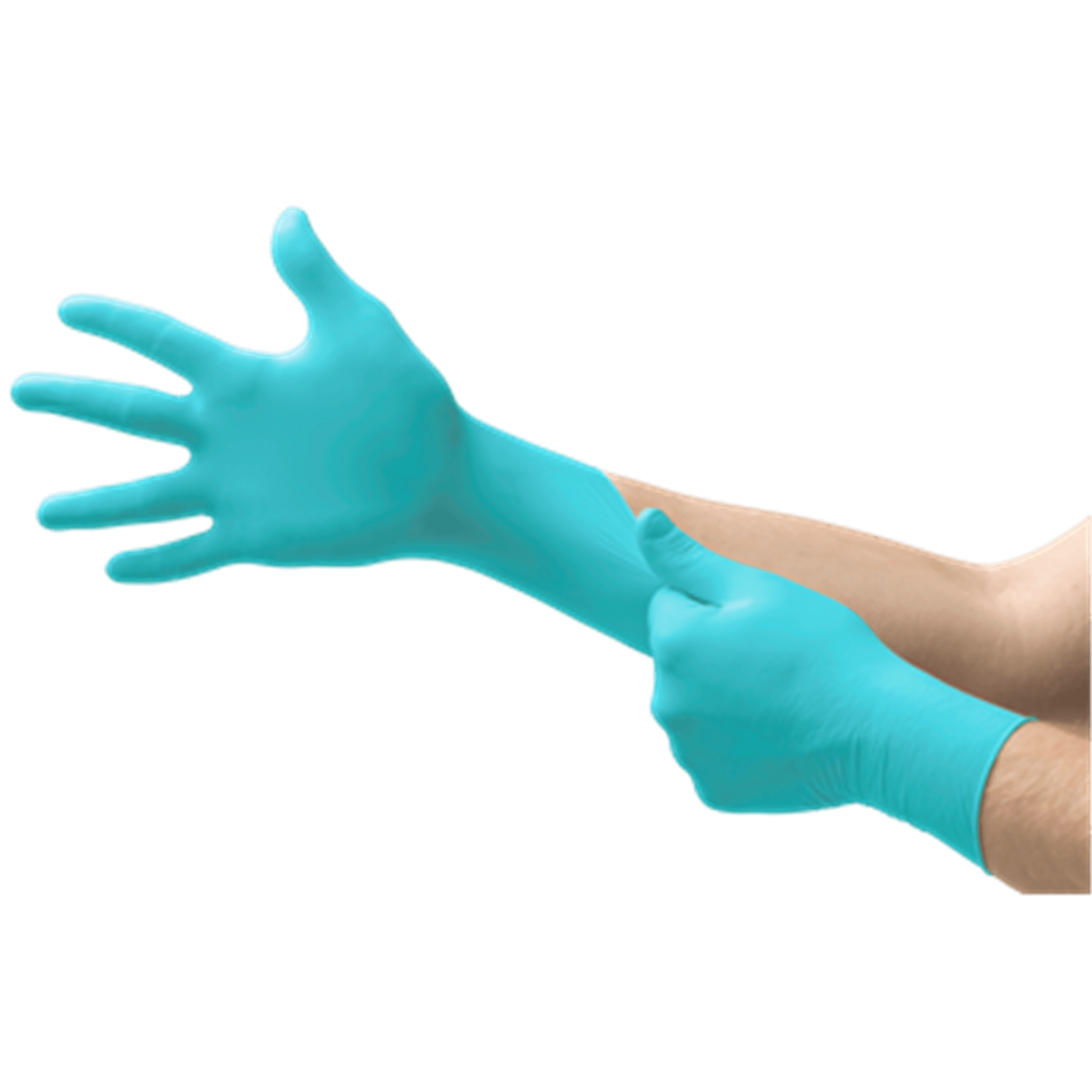 Microflex Aloe Sense Powder-Free Nitrile Gloves, High Five, Large, Box of 100