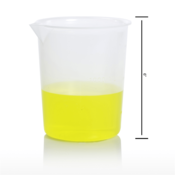 SP Bel-Art Graduated Griffin Low-Form 1000 mL Beakers, Polypropylene, 200 mL Graduation, 3/Pk