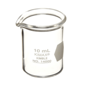 Kimble® KIMAX® Low Form Griffin Glass Beaker, 10 mL, 14000-10