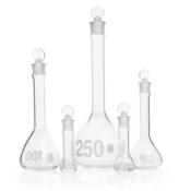 Kimble® Class A Heavy Duty Wide Mouth Volumetric Flask w/ Taper Stopper, 10 mL, 92812G-10