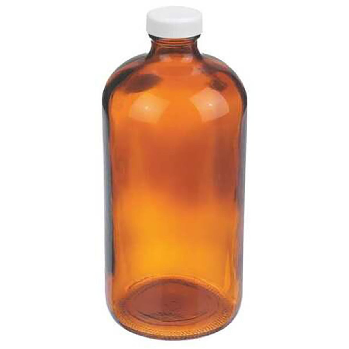 Wheaton® Amber Narrow Mouth Boston Round Bottle