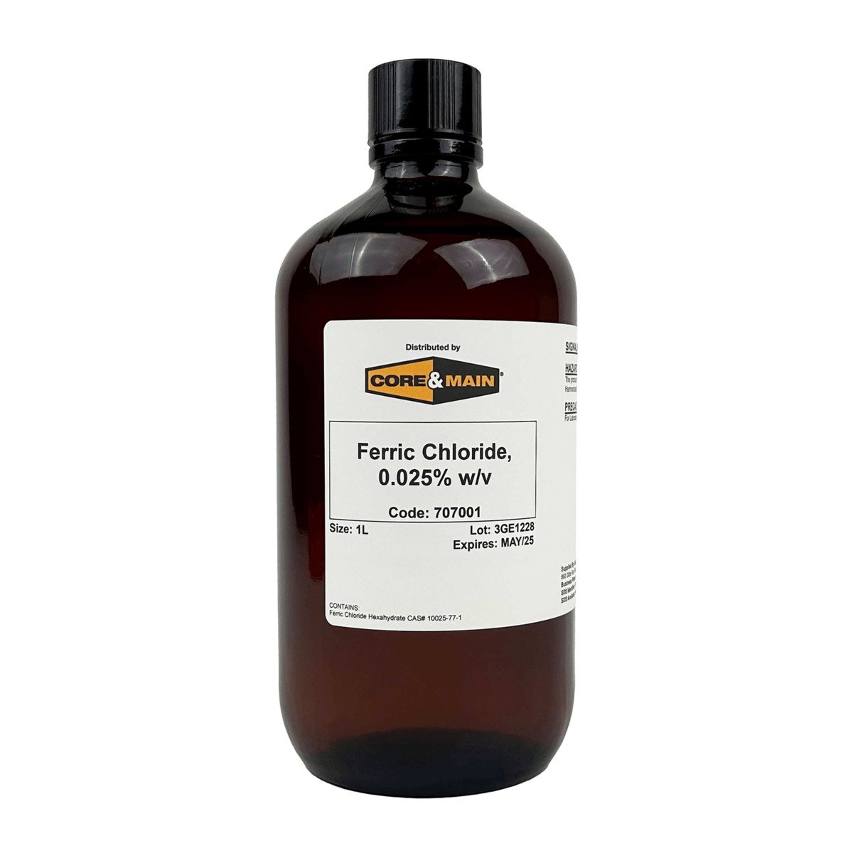 Core & Main Ferric Chloride, 0.025% w/v, 1 L