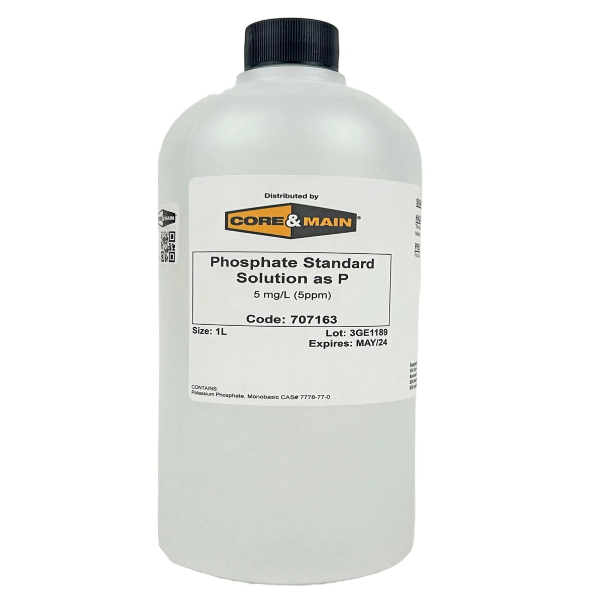Core & Main Phosphate Standard, 5ppm, 1 L