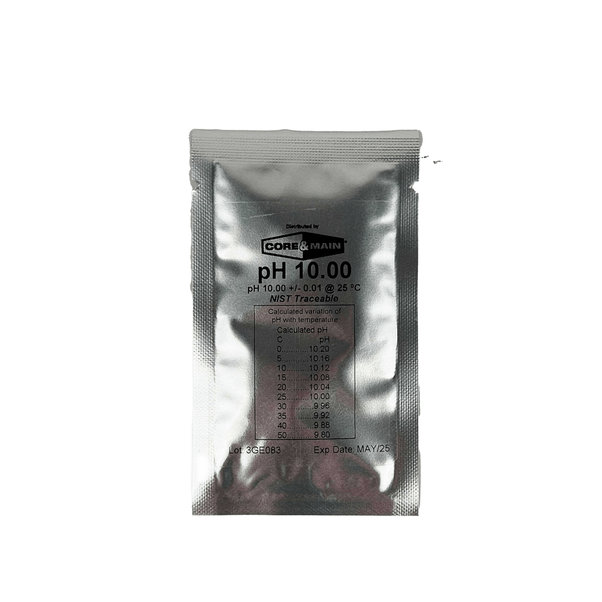 Core & Main pH Buffer Solution, pH 10.00, 20 mL, 20/Pack